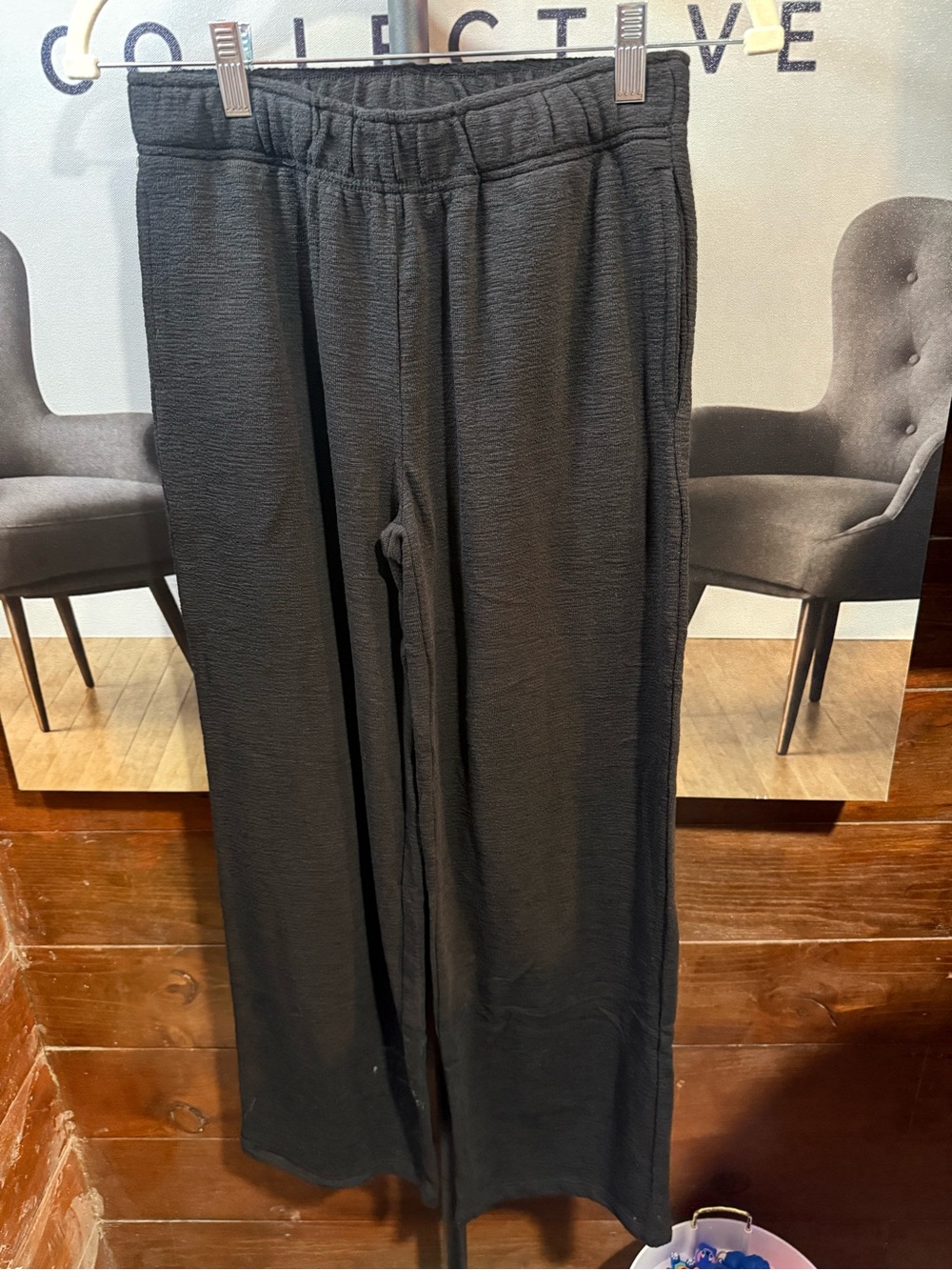 Zenana Outfitters Black Two-Piece Knit Top and Wide Leg Pants Set - Picture 4 of 5